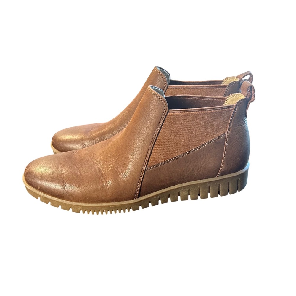 Dansko Chestnut Brown Leather Slip-On Booties